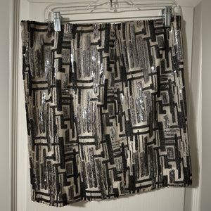 RW&Co geometric shape sequin skirt